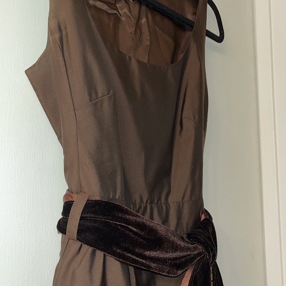 Banana Republic Chocolate Brown Dress with Sash - Picture 3 of 13